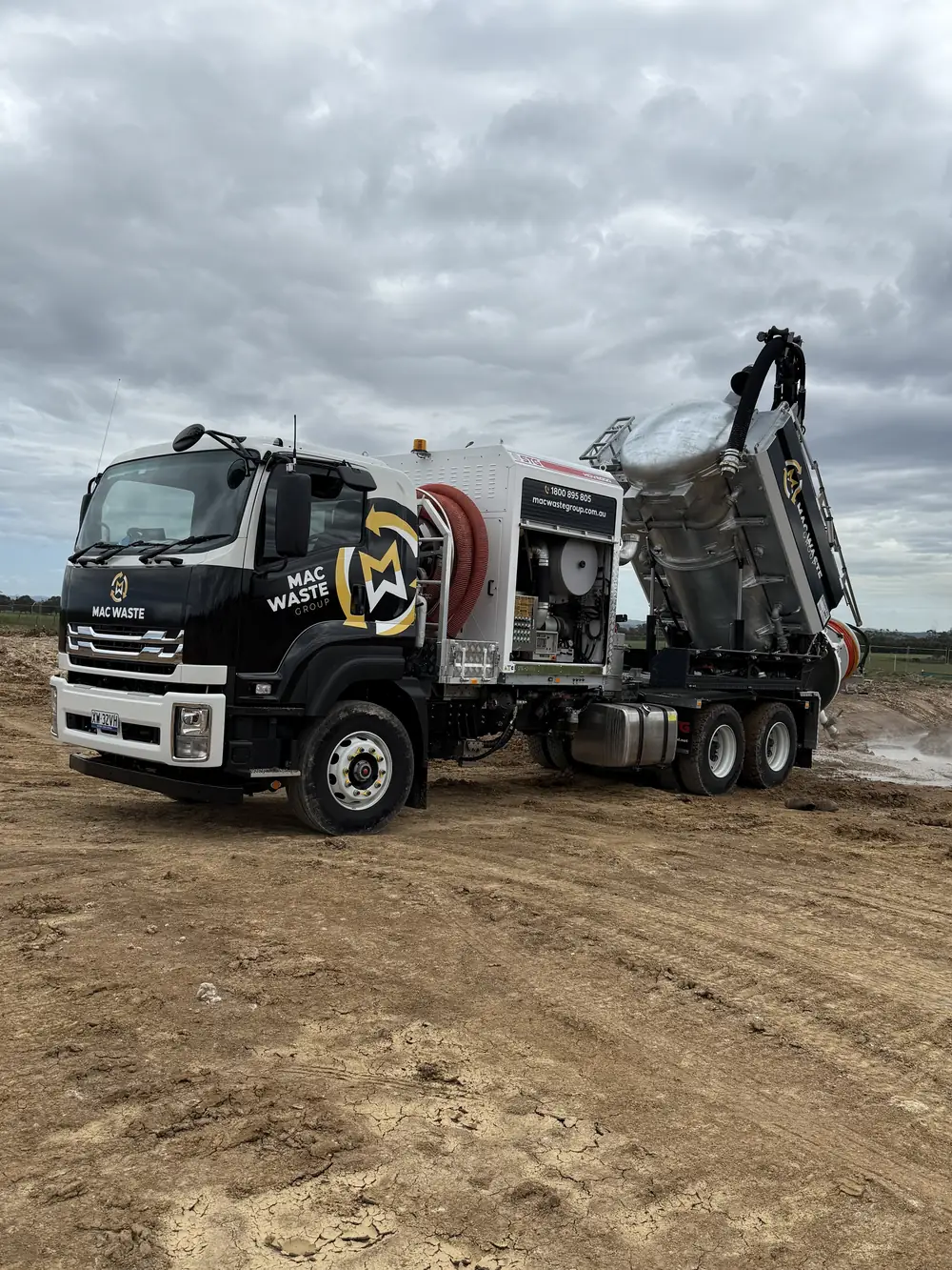 MAC NDD truck on a cleared building site